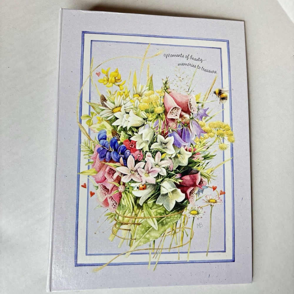 Hallmark Marjolein Bastin Photo Album Flower Bouquet Nature's Sketchbook Purple